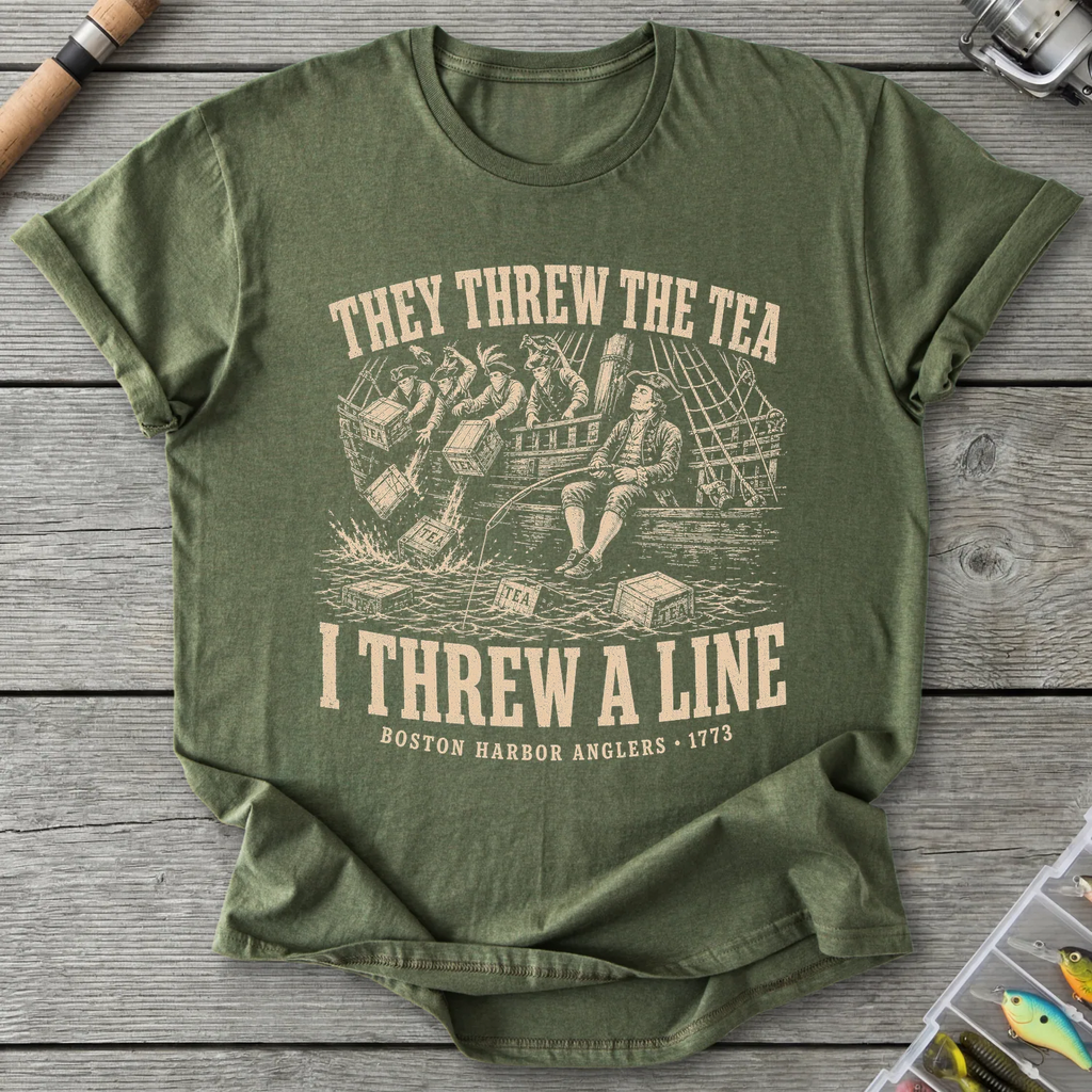 Boston Harbor Anglers T-Shirt in Military Green | River Giants Club