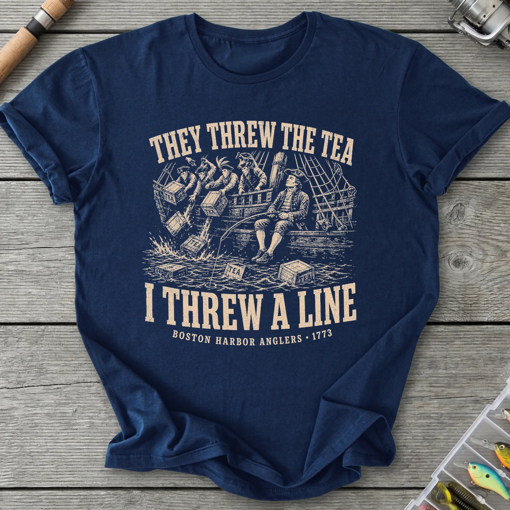 Boston Harbor Anglers T-Shirt in Navy | River Giants Club