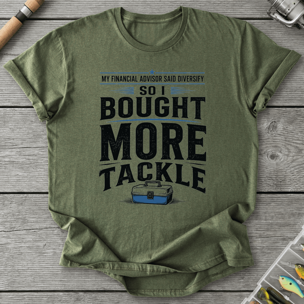 Bought More Tackle T-Shirt in Military Green | River Giants Club