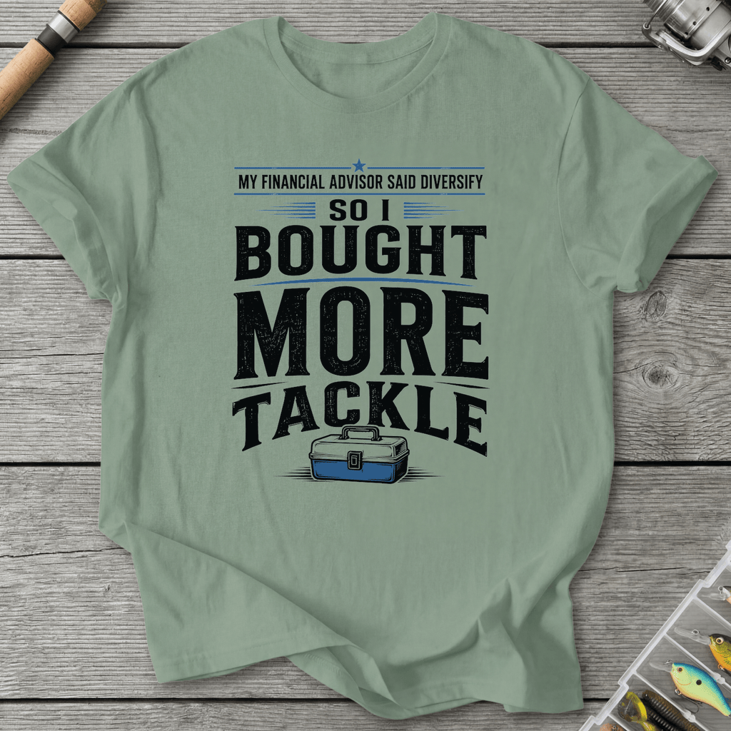 Bought More Tackle T-Shirt in Sage | River Giants Club