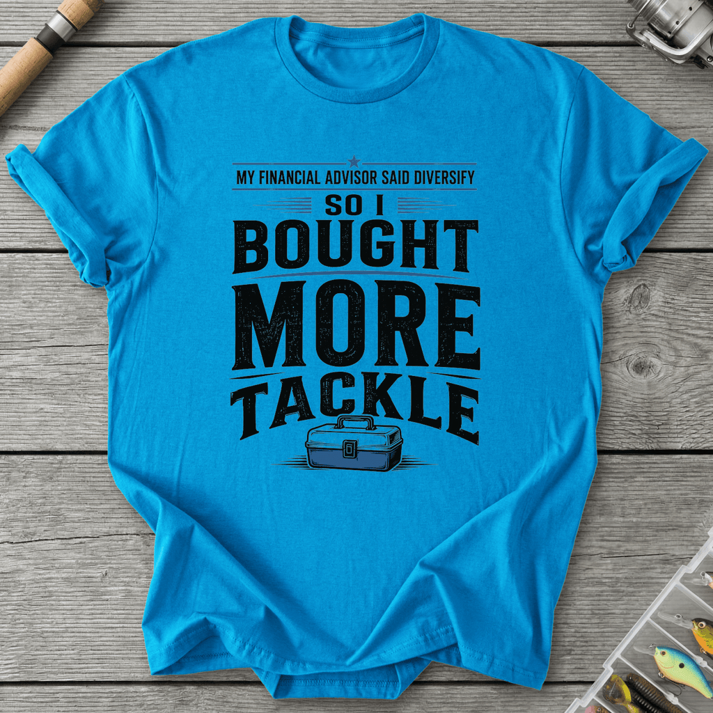 Bought More Tackle T-Shirt in Sapphire | River Giants Club