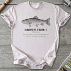 BROWN TROUT Definition T-Shirt in Ice Grey | River Giants Club