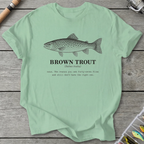 BROWN TROUT Definition T-Shirt in Mint Green | River Giants Club