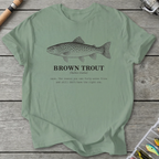 BROWN TROUT Definition T-Shirt in Sage | River Giants Club