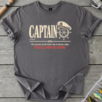 CAPTAIN Definition T-Shirt in Charcoal | River Giants Club