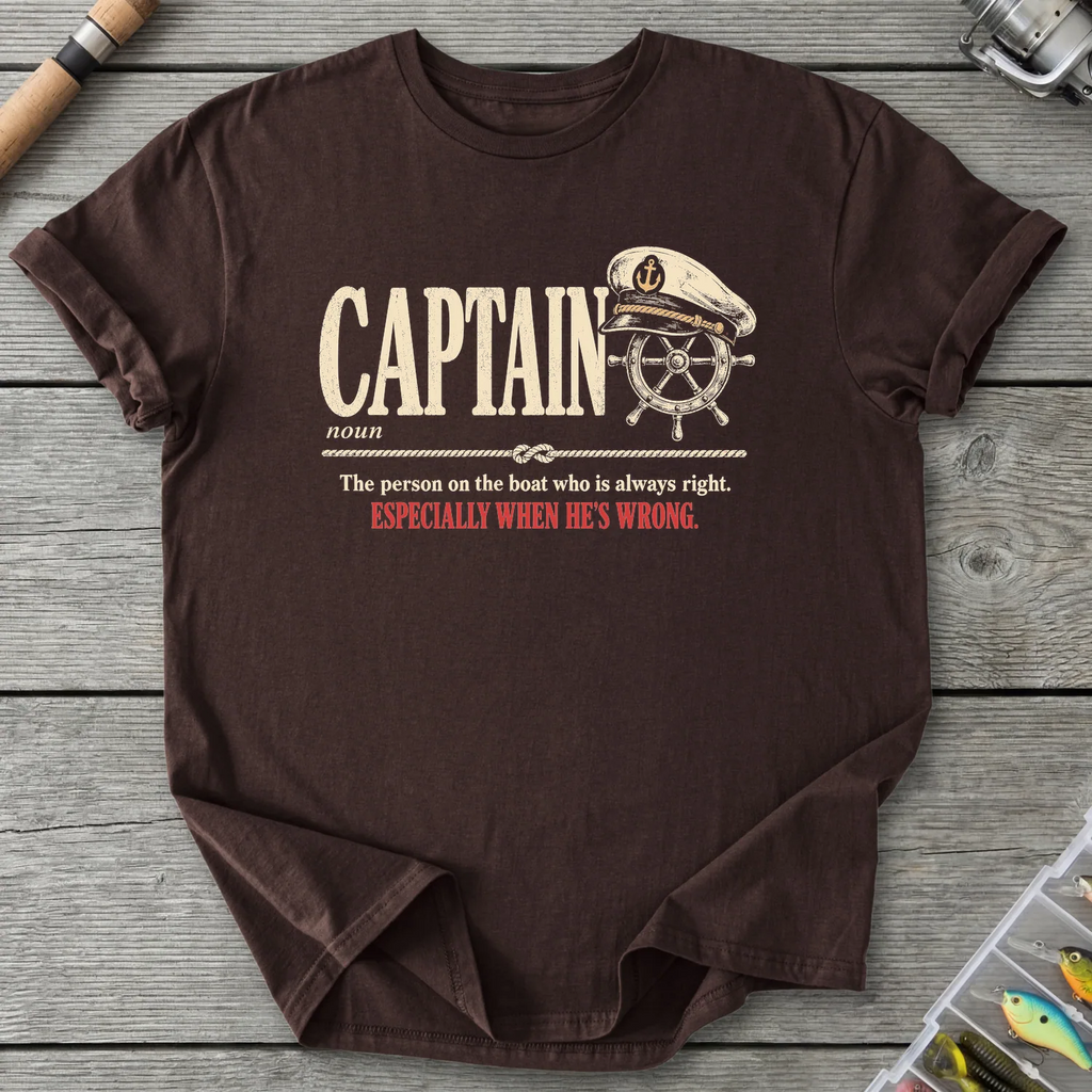 CAPTAIN Definition T-Shirt in Dark Chocolate | River Giants Club