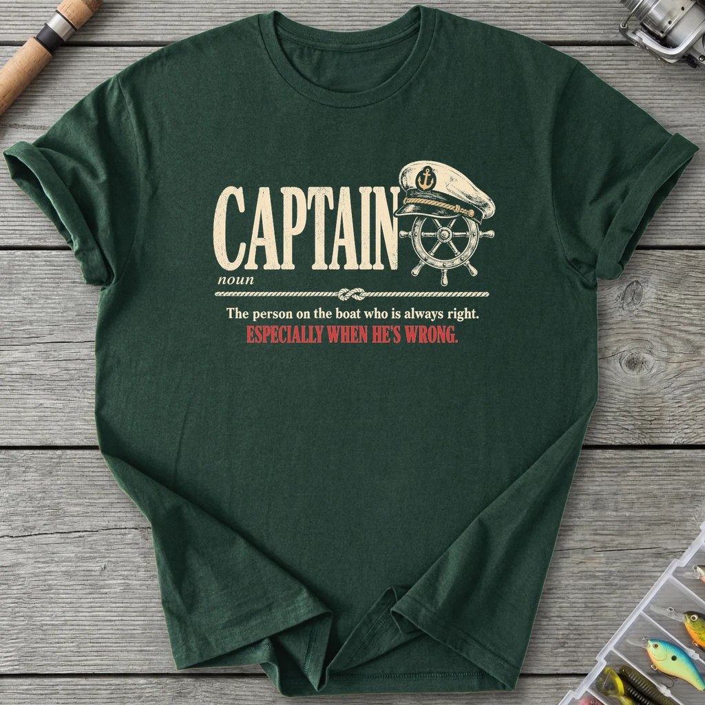 CAPTAIN Definition T-Shirt in Forest Green | River Giants Club