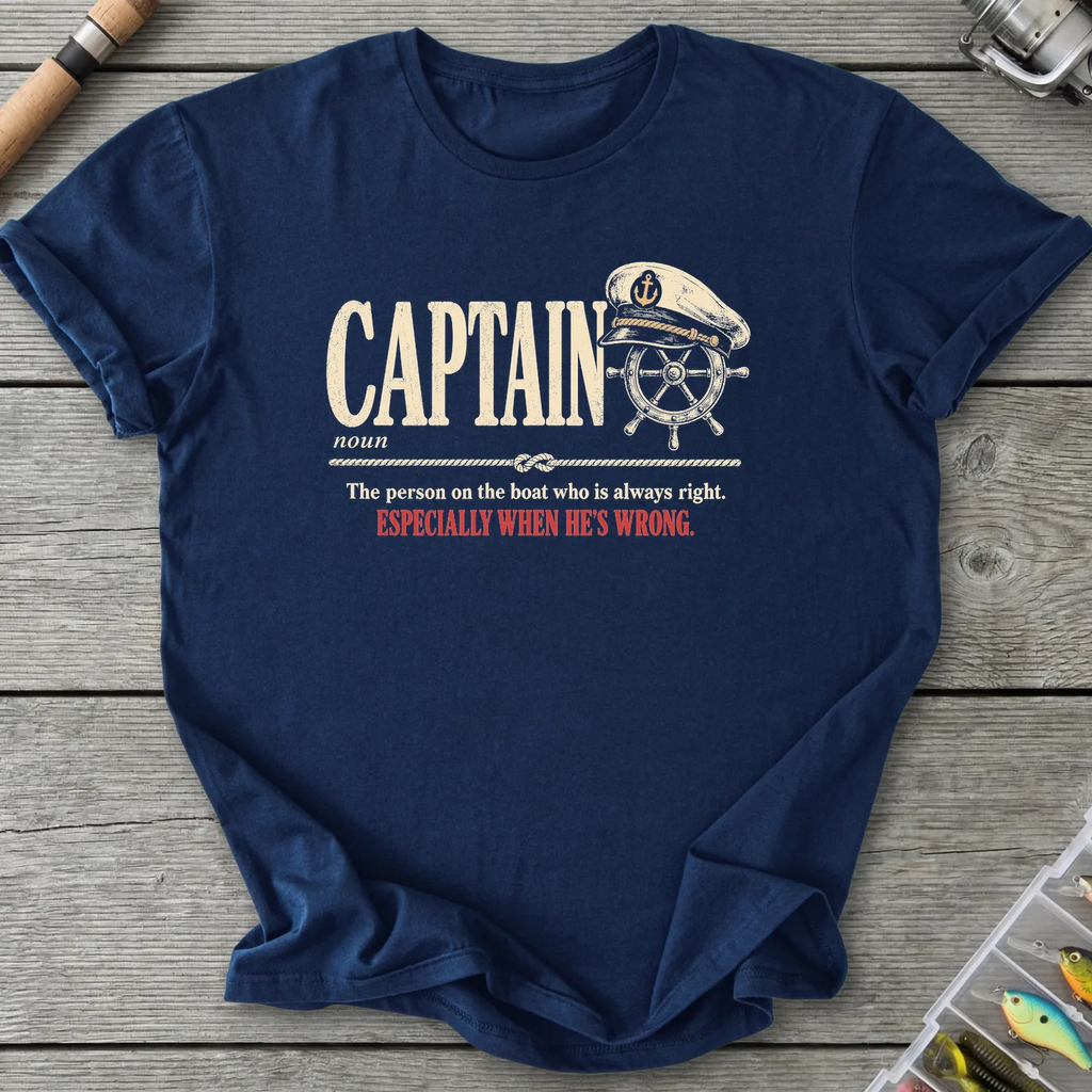 CAPTAIN Definition T-Shirt in Navy | River Giants Club