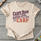 Carpe Diem Catch The Carp T-Shirt in Sand | River Giants Club