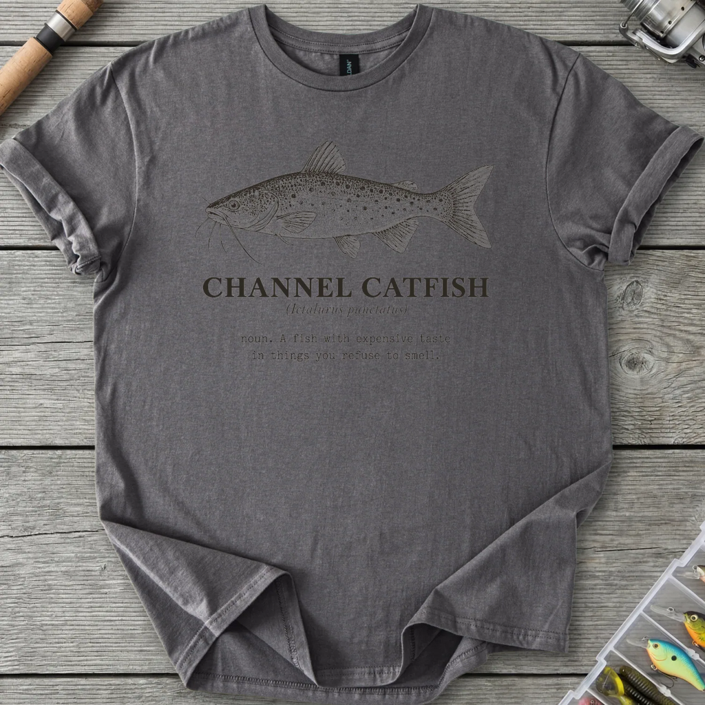 CHANNEL CATFISH Definition T-Shirt in Charcoal | River Giants Club
