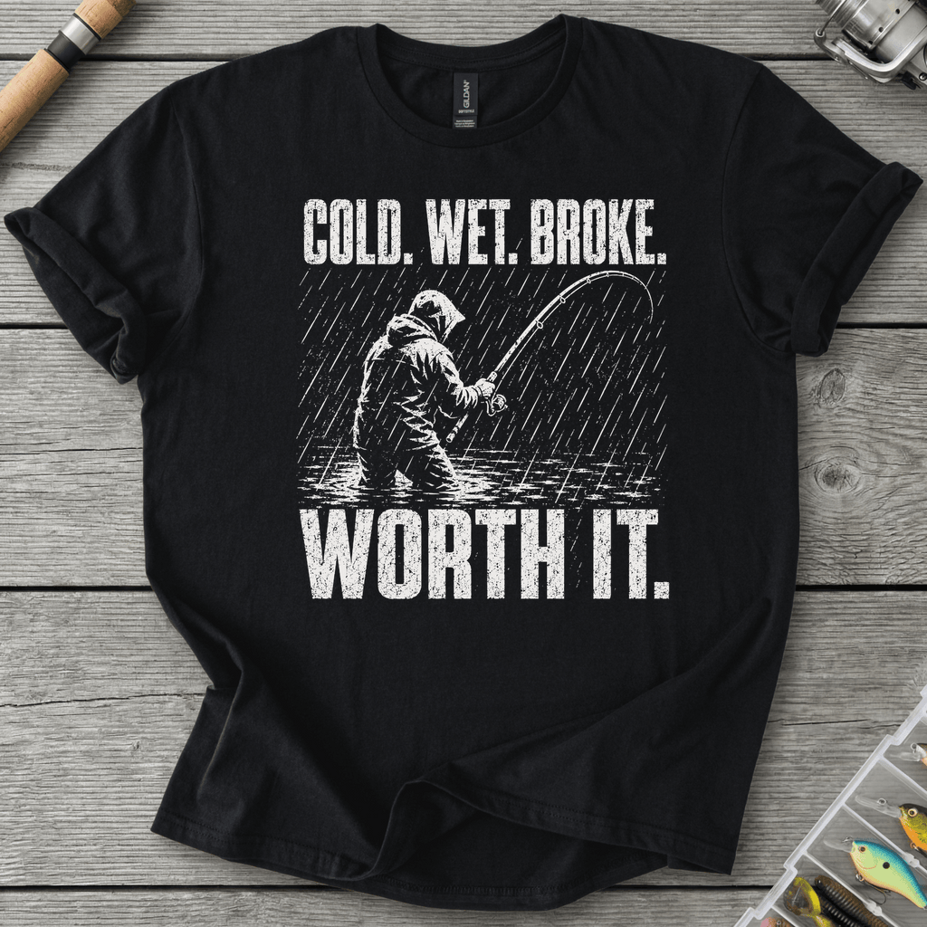 Cold Wet Broke T-Shirt in Black | River Giants Club