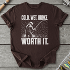 Cold Wet Broke T-Shirt in Dark Chocolate | River Giants Club