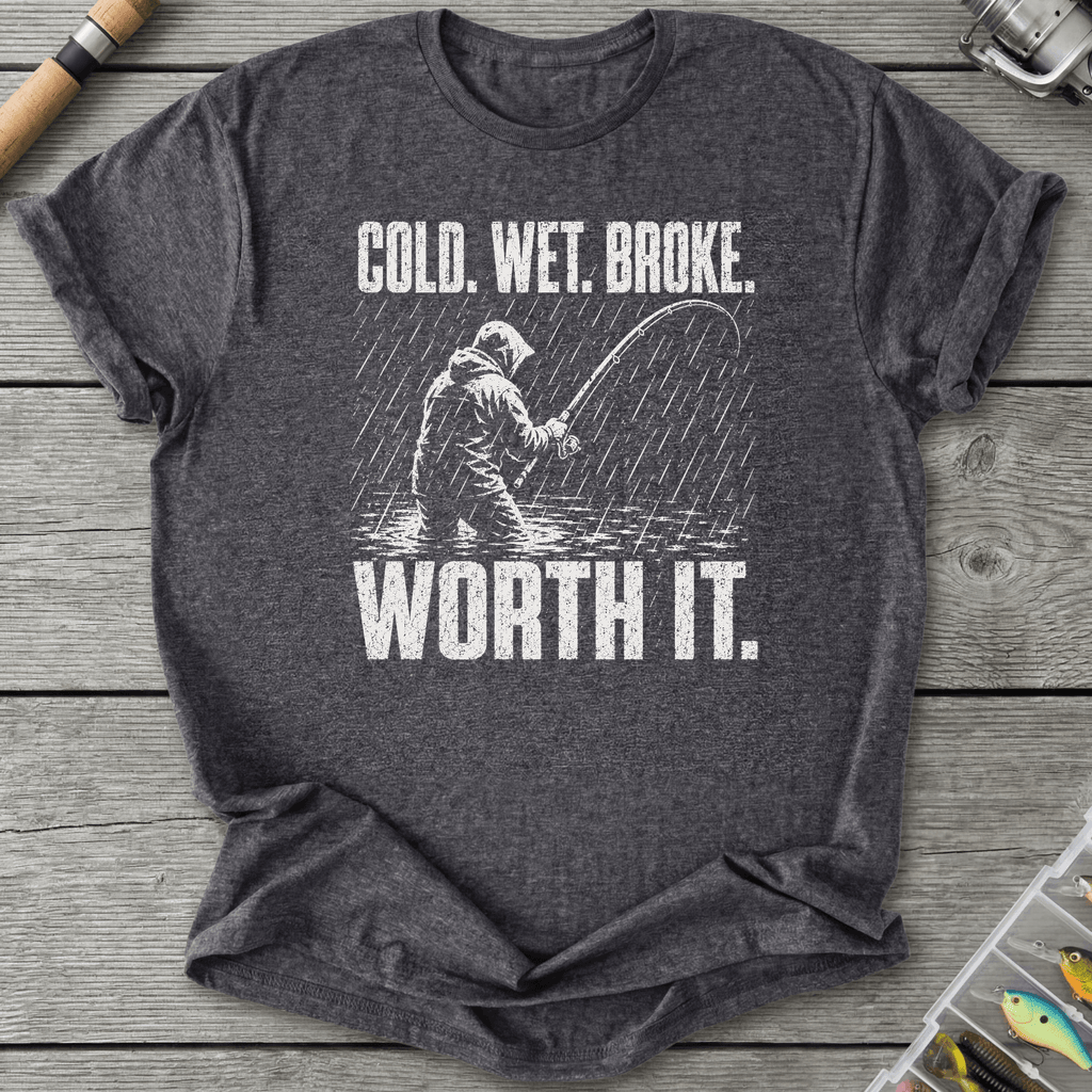 Cold Wet Broke T-Shirt in Dark Heather Grey | River Giants Club
