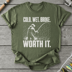 Cold Wet Broke T-Shirt in Military Green | River Giants Club