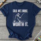 Cold Wet Broke T-Shirt in Navy | River Giants Club