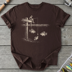 Crappie Fishing Dock Life T-Shirt in Dark Chocolate | River Giants Club