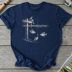 Crappie Fishing Dock Life T-Shirt in Navy | River Giants Club
