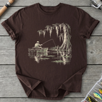 Cypress Swamp Fishing T-Shirt in Dark Chocolate | River Giants Club