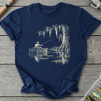 Cypress Swamp Fishing T-Shirt in Navy | River Giants Club