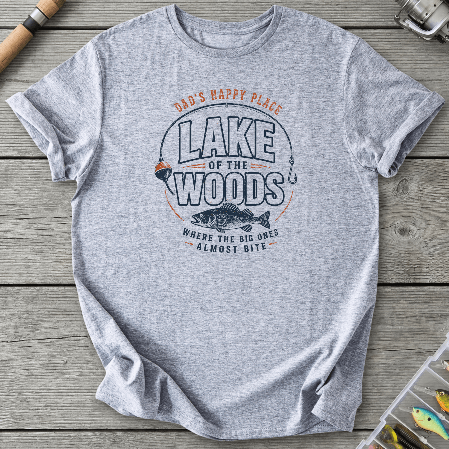 Dad Happy Place T-Shirt in Sport Grey | River Giants Club