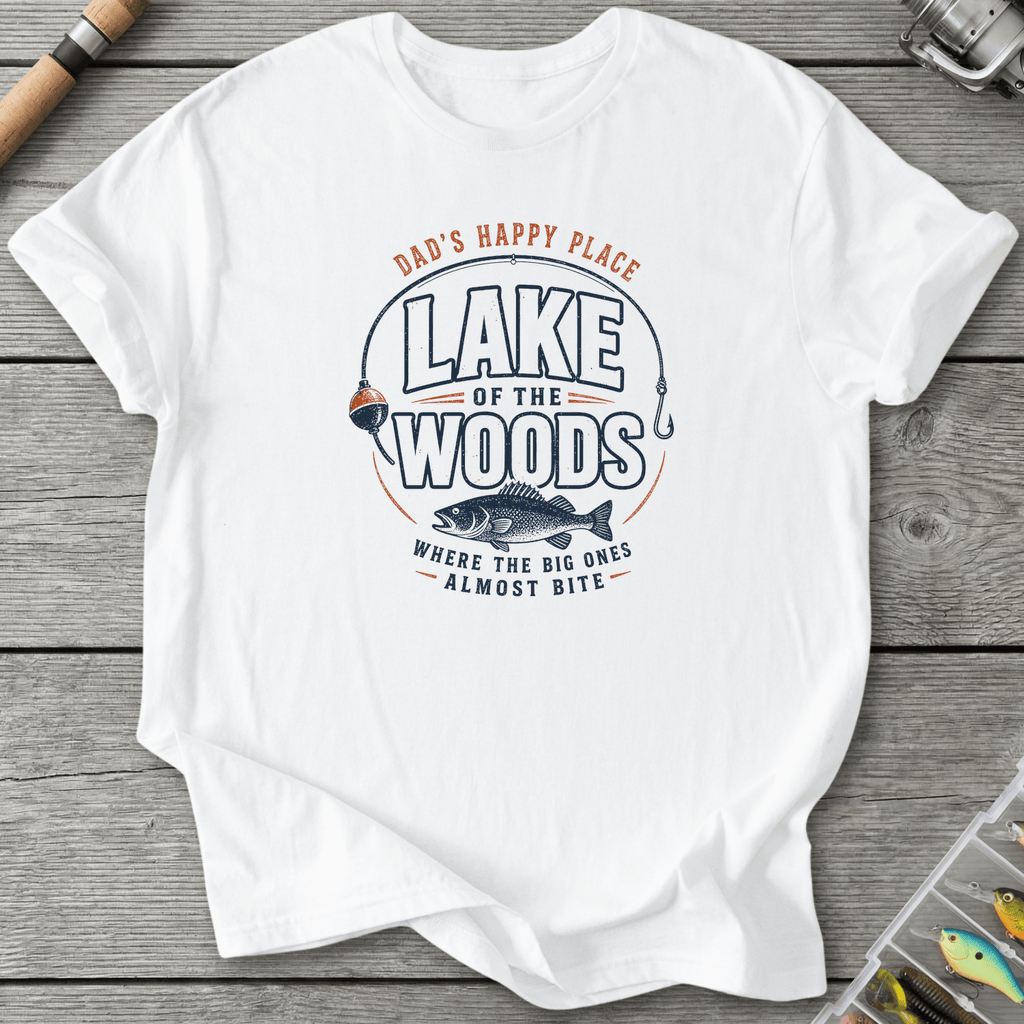 Dad Happy Place T-Shirt in White | River Giants Club