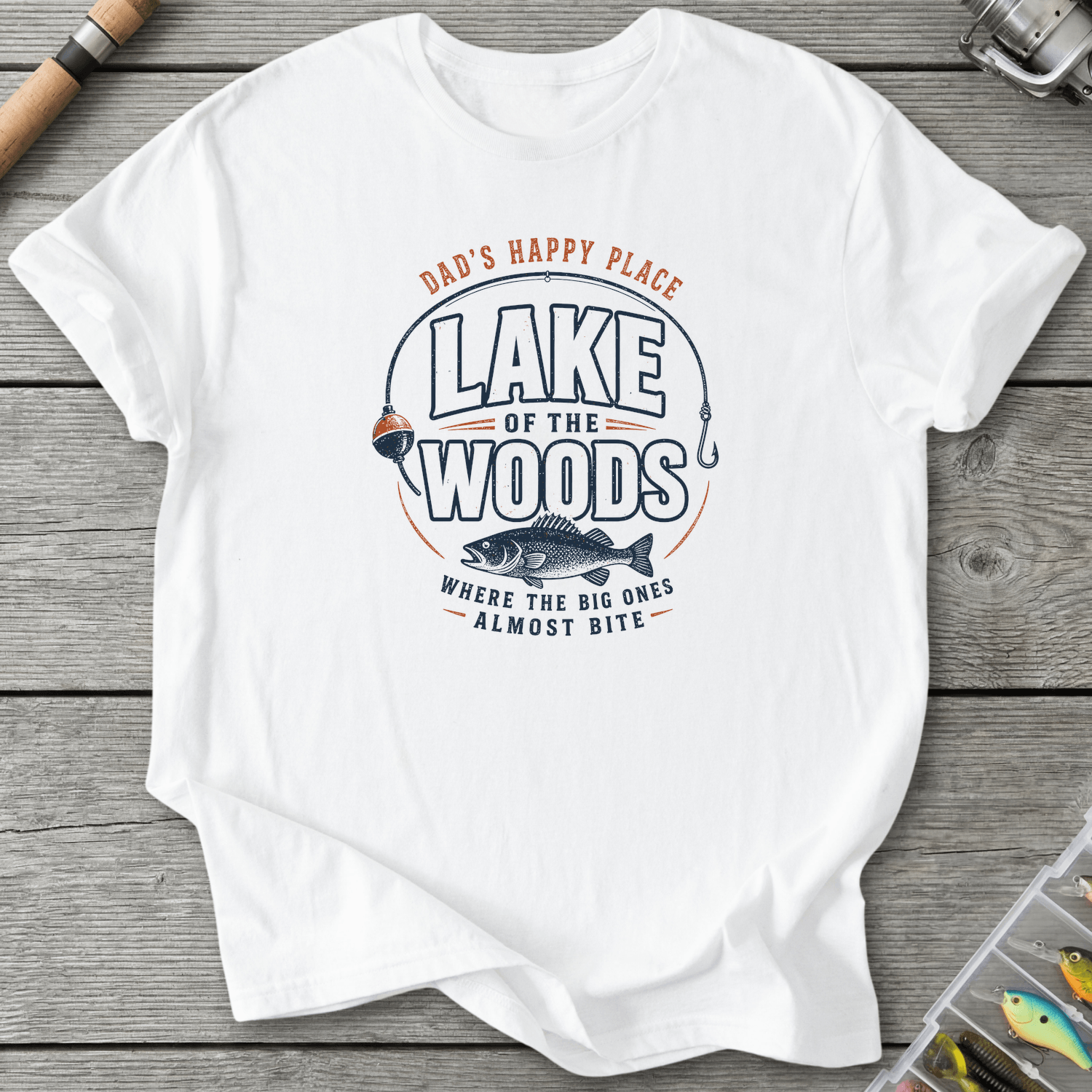 Dad Happy Place T-Shirt in White | River Giants Club