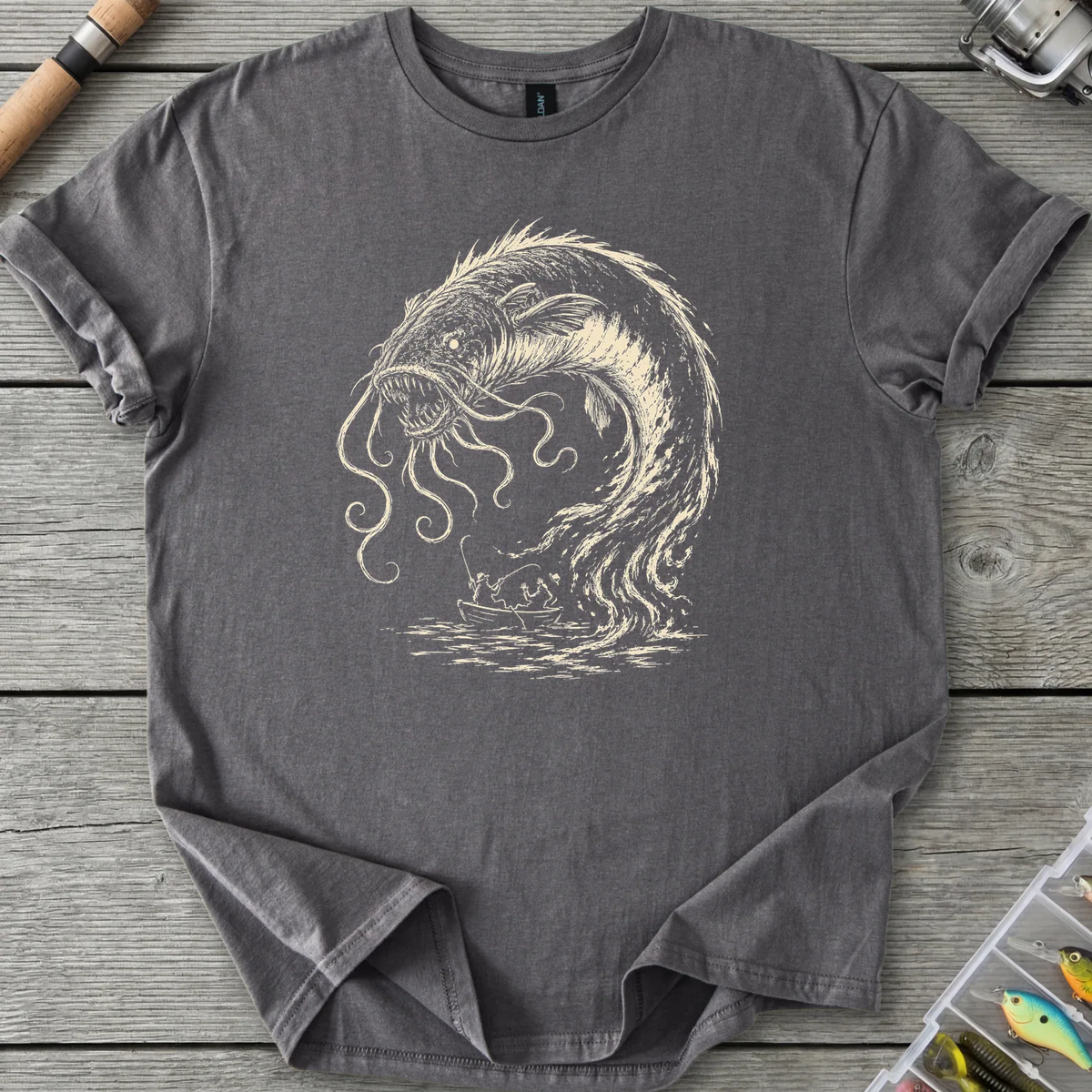Deep Water Horror T-Shirt in Charcoal | River Giants Club