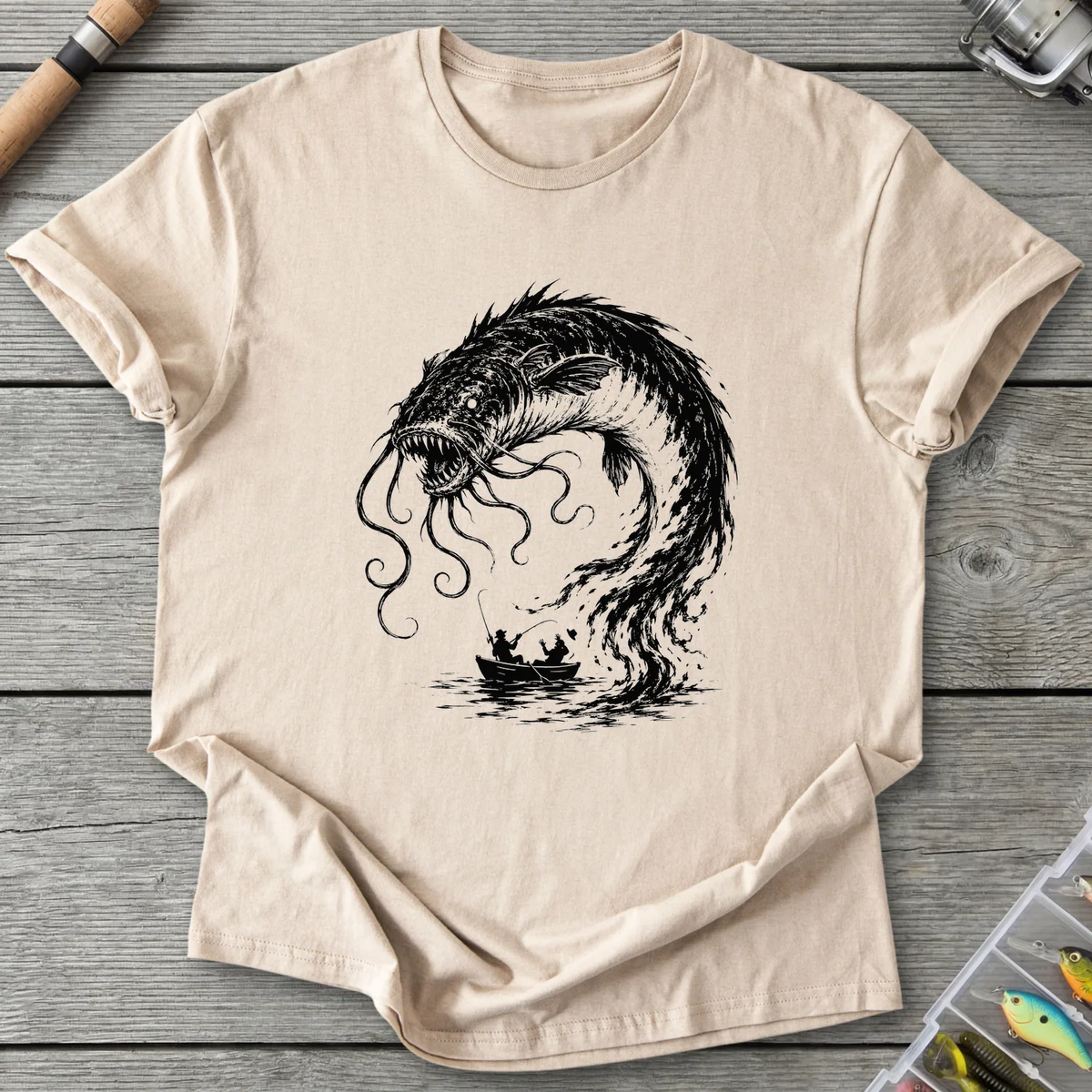 Deep Water Horror T-Shirt in Sand | River Giants Club
