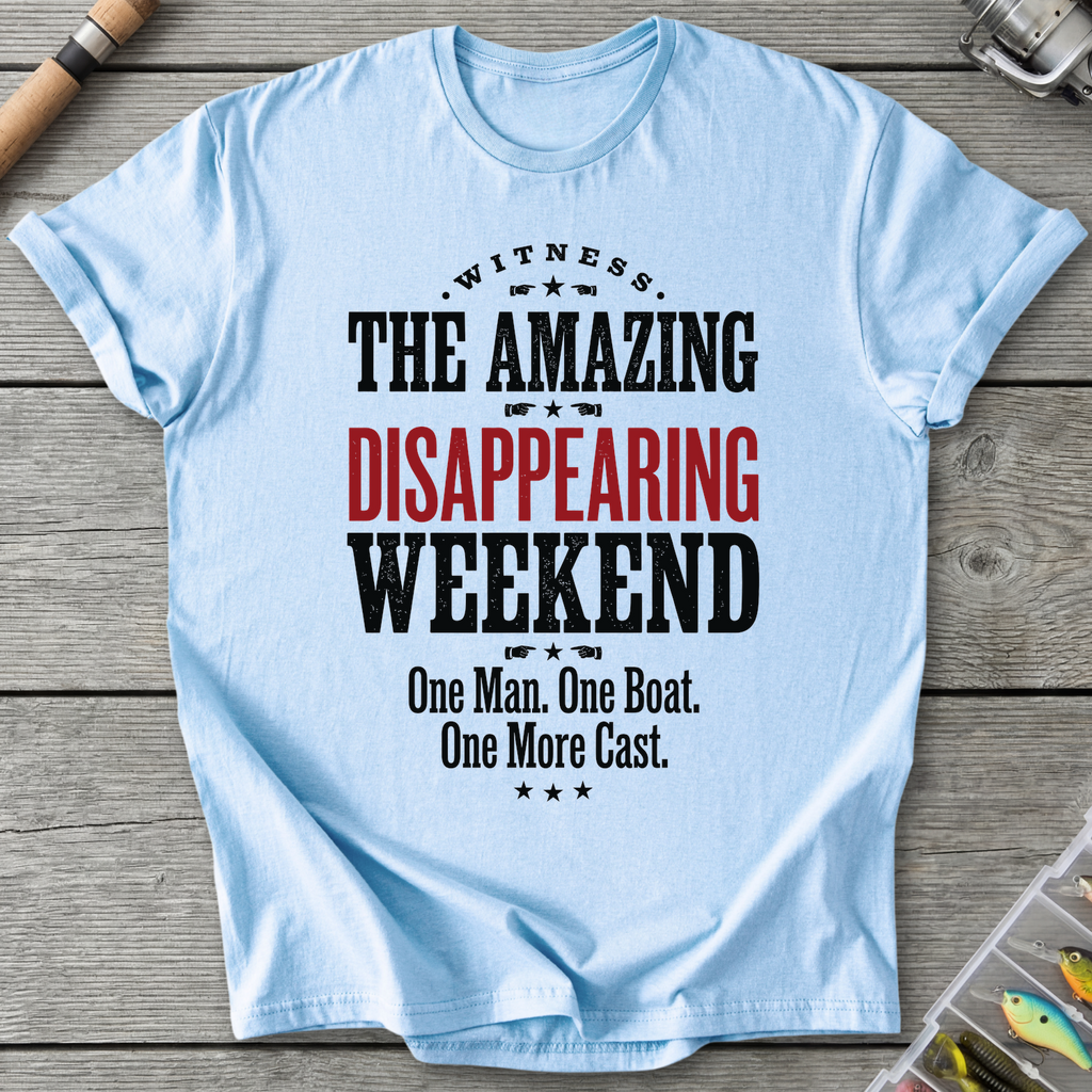 Disappearing Weekend One More Cast T-Shirt in Light Blue | River Giants Club