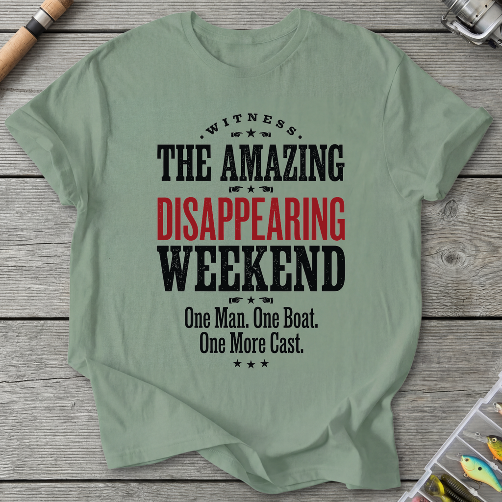 Disappearing Weekend One More Cast T-Shirt in Sage | River Giants Club
