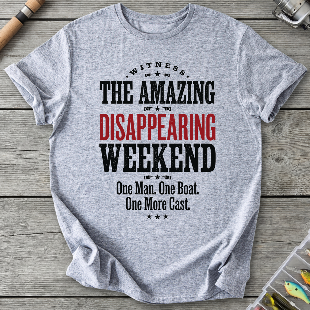 Disappearing Weekend One More Cast T-Shirt in Sport Grey | River Giants Club