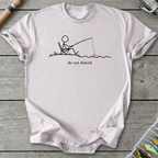 Do Not Disturb Stick Figure Fishing T-Shirt in Ice Grey | River Giants Club