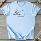 Do Not Disturb Stick Figure Fishing T-Shirt in Light Blue | River Giants Club
