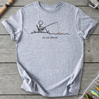 Do Not Disturb Stick Figure Fishing T-Shirt in Sport Grey | River Giants Club