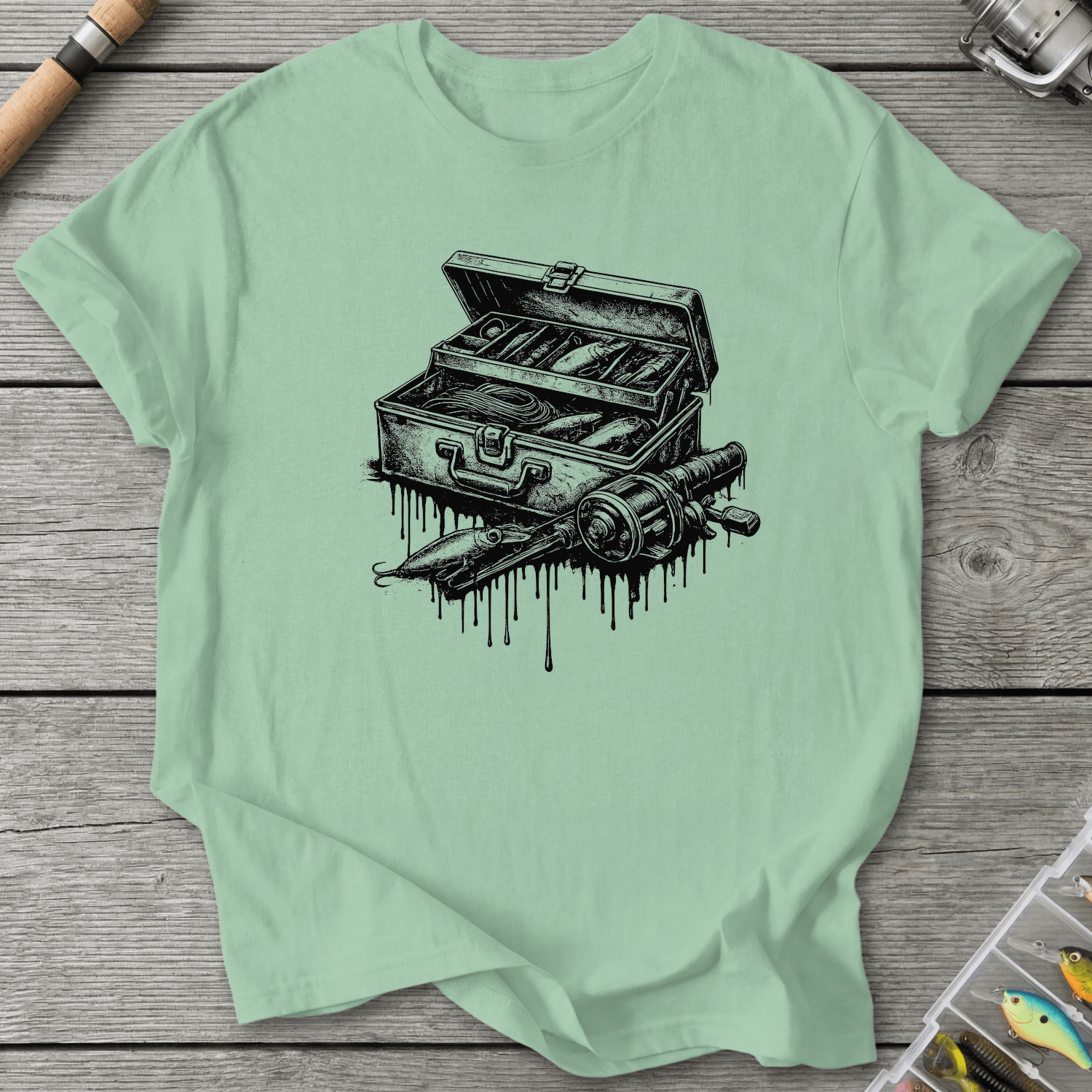 Drip Fishing Gear T-Shirt in Mint Green | River Giants Club