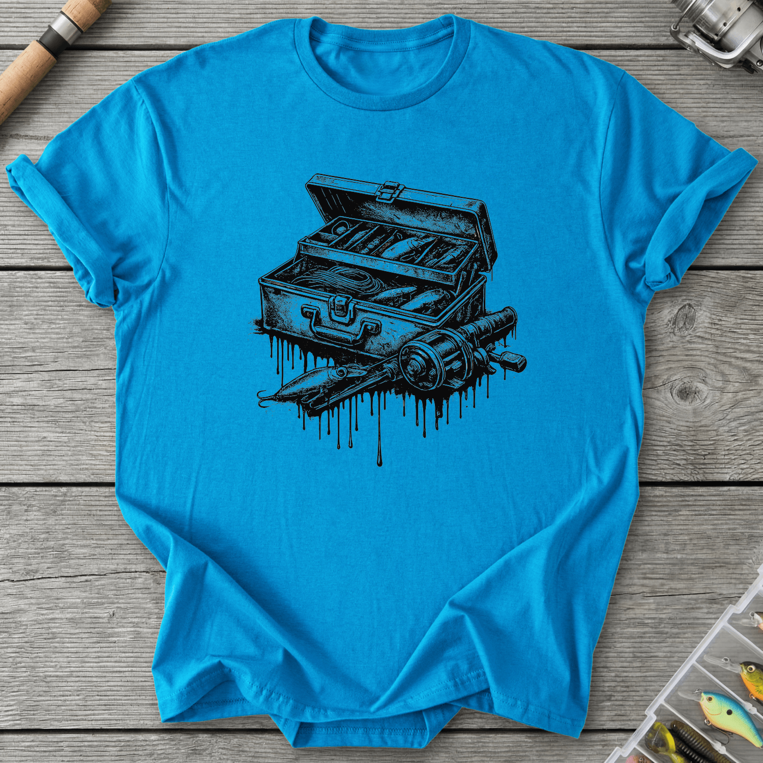 Drip Fishing Gear T-Shirt in Sapphire | River Giants Club