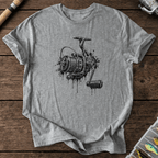 Dripping Ink Fishing Reel T-Shirt in Graphite Heather | River Giants Club