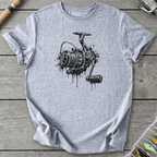 Dripping Ink Fishing Reel T-Shirt in Sport Grey | River Giants Club