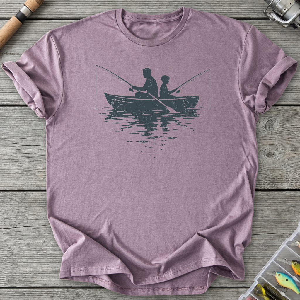 Father Son Fishing Dark T-Shirt in Paragon | River Giants Club