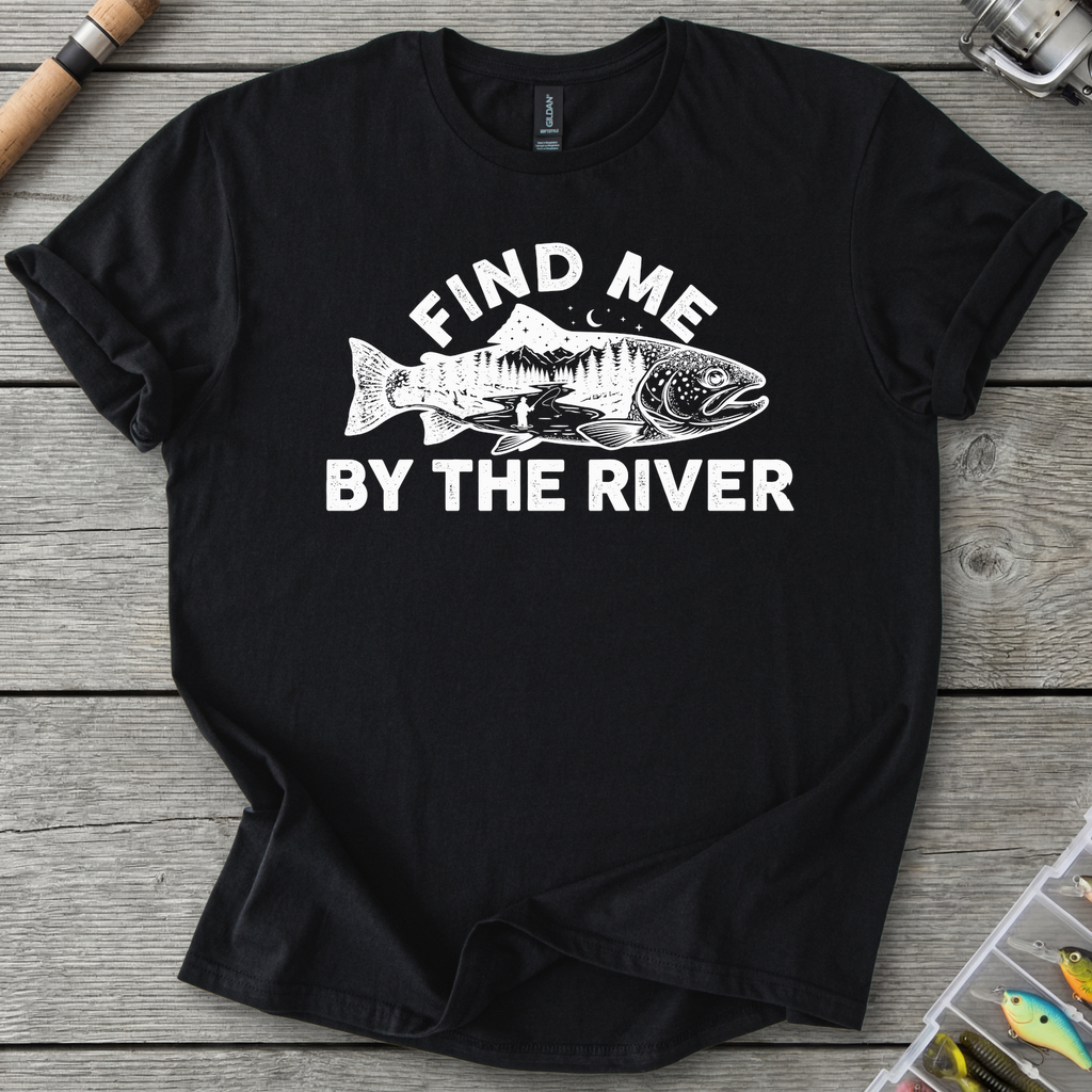 Find Me By the River T-Shirt in Black | River Giants Club