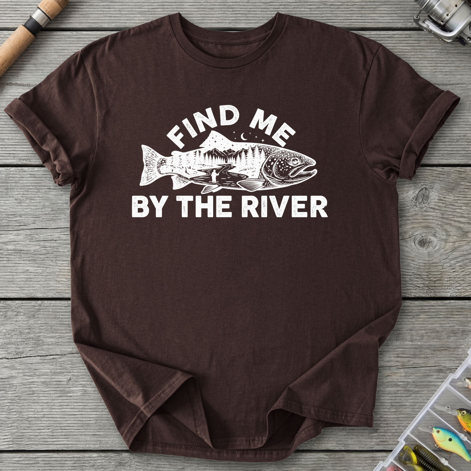 Find Me By the River T-Shirt in Dark Chocolate | River Giants Club