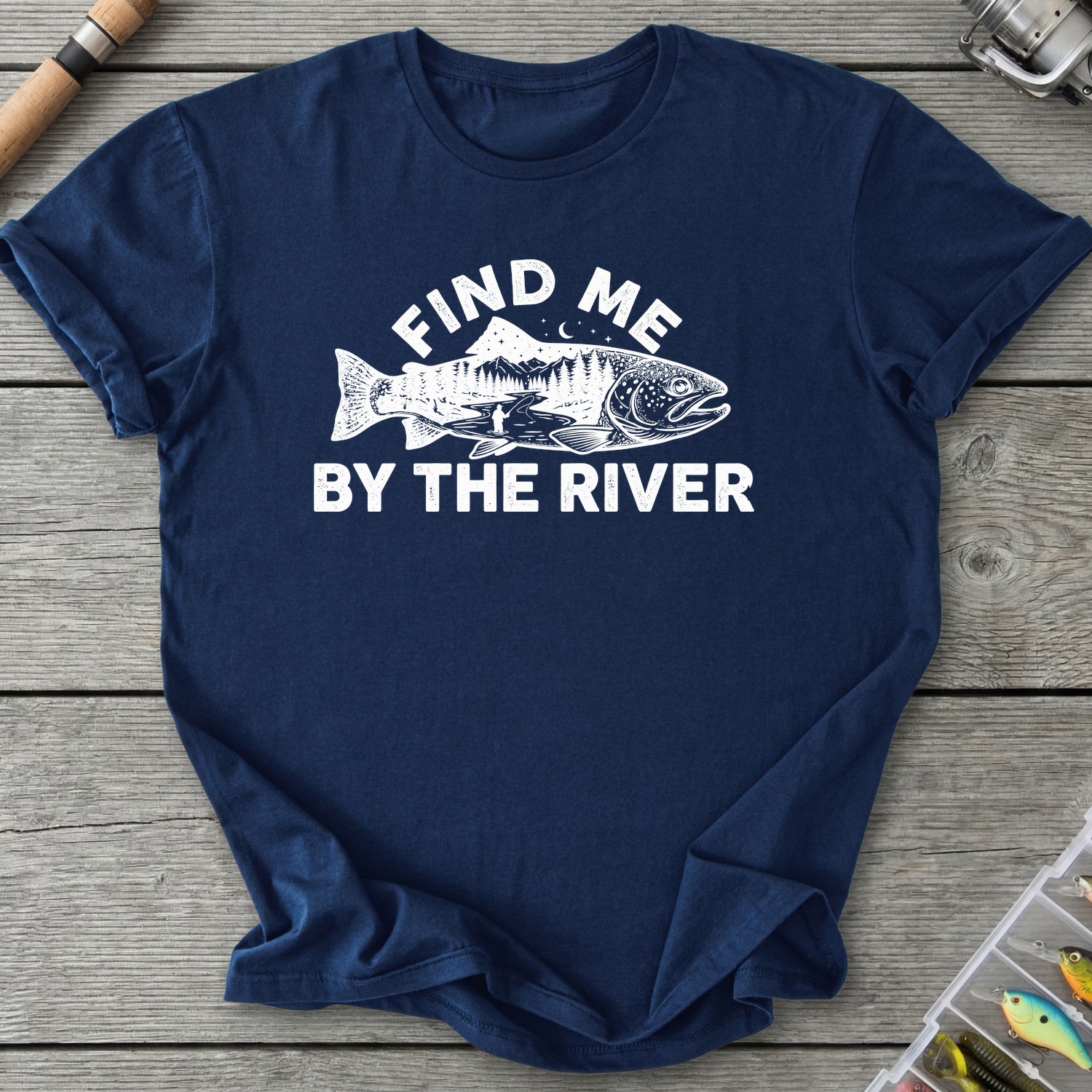 Find Me By the River T-Shirt in Navy | River Giants Club