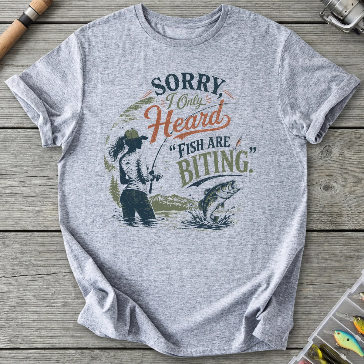 Sorry I Only Heard Fish Are Biting T-Shirt in Sport Grey | River Giants Club