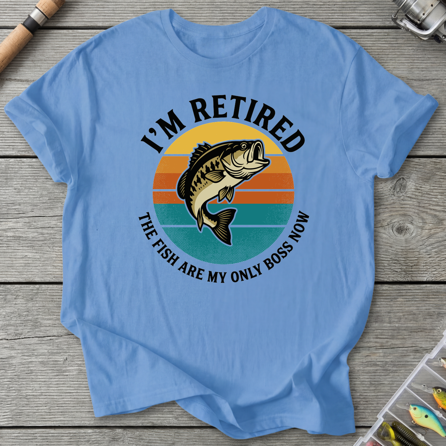 Fish Are My Boss T-Shirt in Carolina Blue | River Giants Club