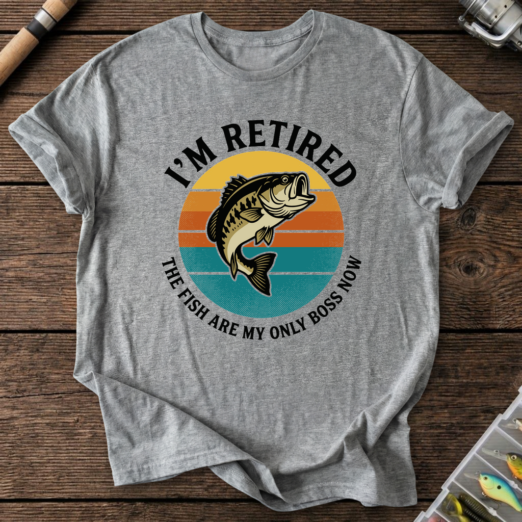 Fish Are My Boss T-Shirt in Graphite Heather | River Giants Club