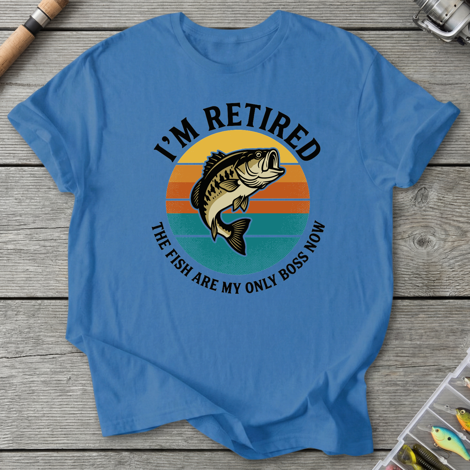 Fish Are My Boss T-Shirt in Iris | River Giants Club