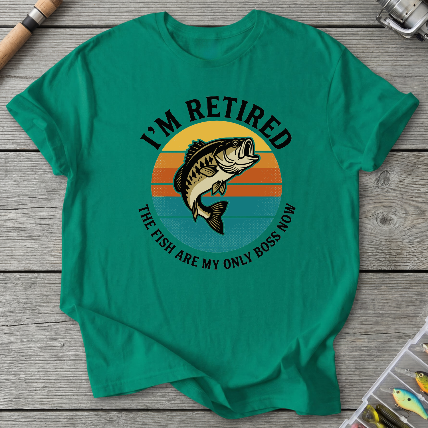 Fish Are My Boss T-Shirt in Kelly Green | River Giants Club