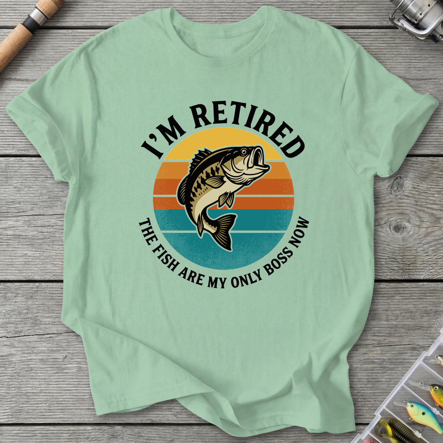Fish Are My Boss T-Shirt in Mint Green | River Giants Club