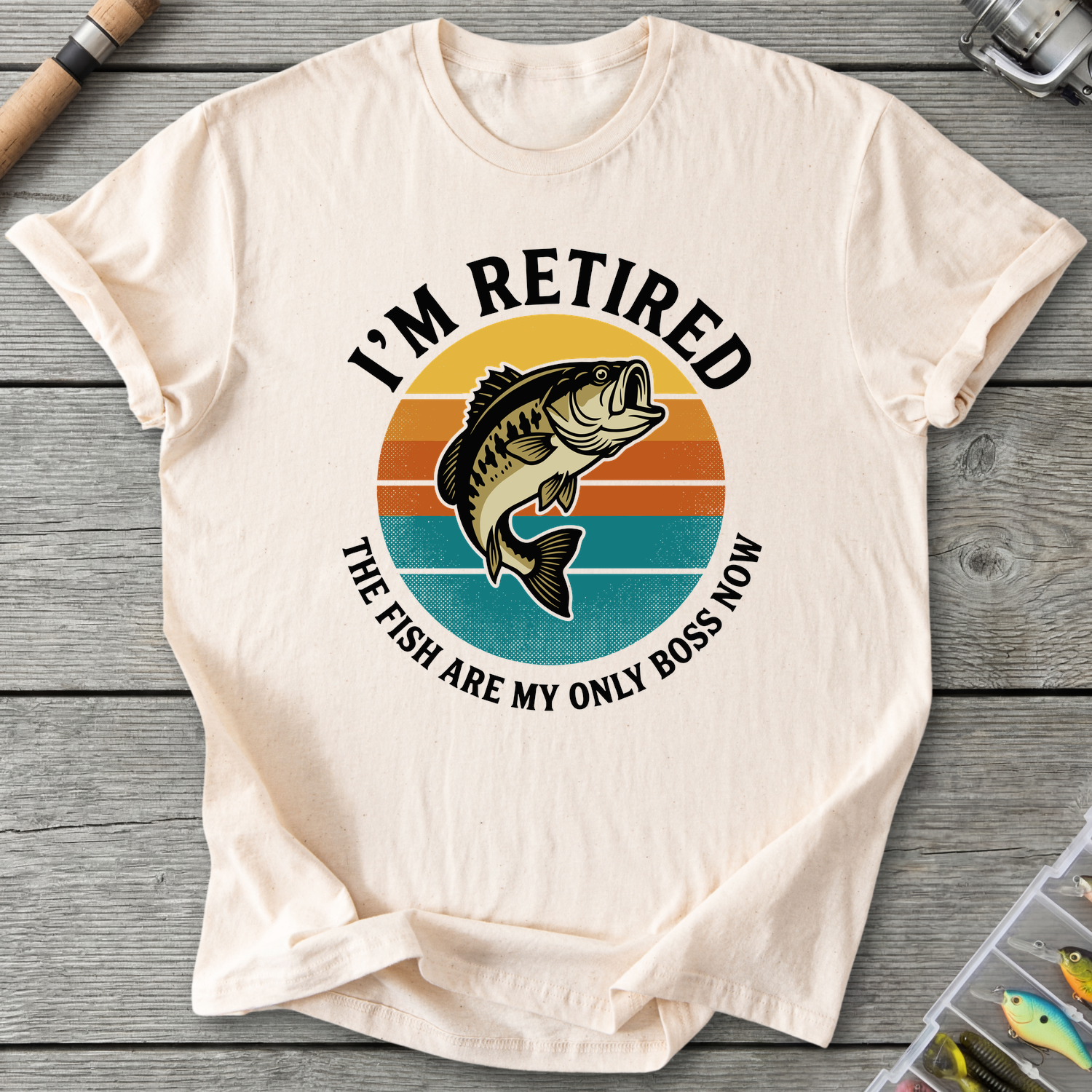 Fish Are My Boss T-Shirt in Natural | River Giants Club