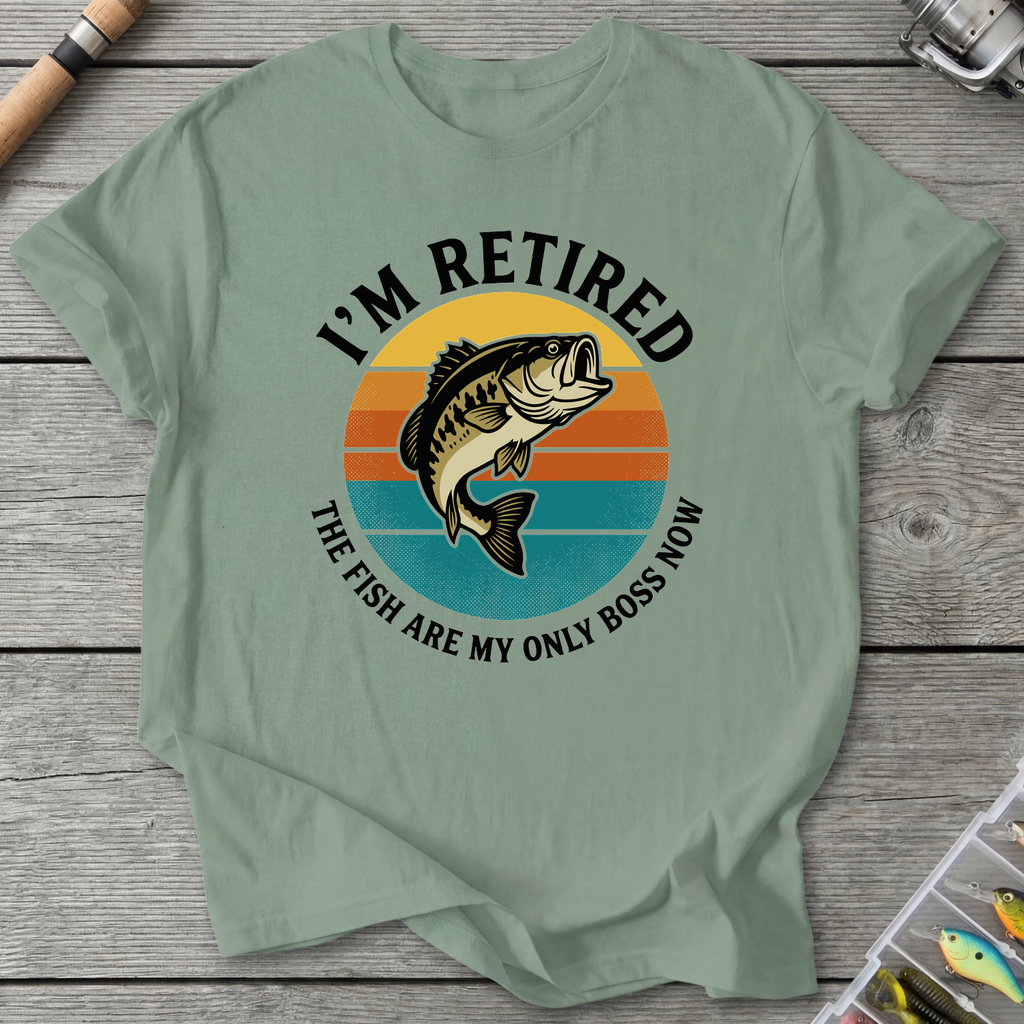 Fish Are My Boss T-Shirt in Sage | River Giants Club